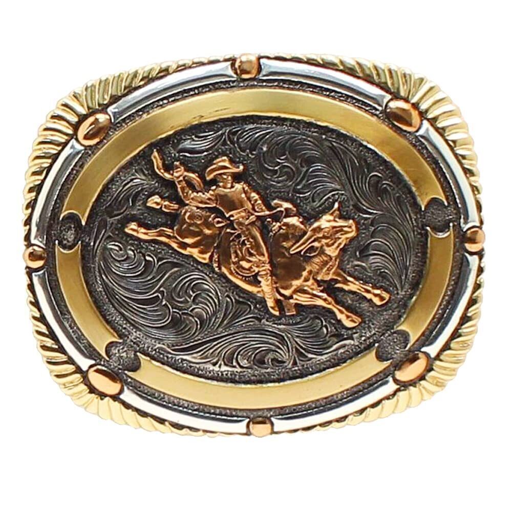 2039 4 x 3 1/2 in Crumrine Bull Rider Barb Wire Border Belt Buckle